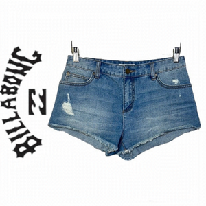 Billabong Drift Away Frayed raw hem Denim Short Size 28